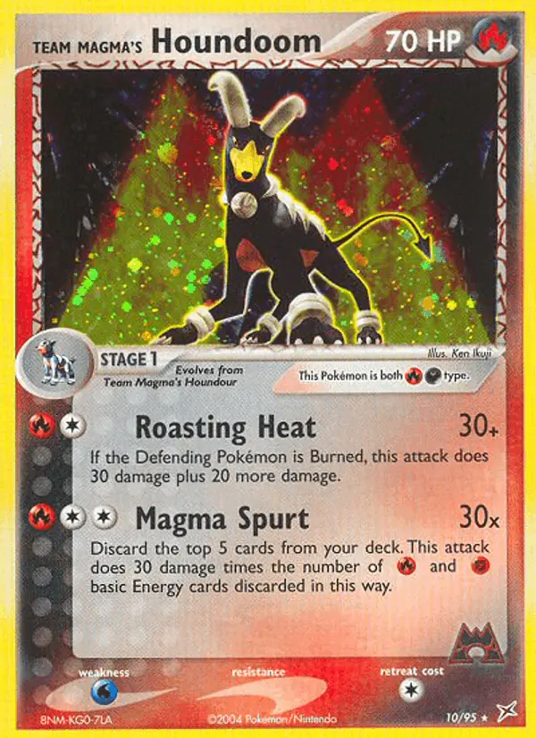 Carta Team Magma's Houndoom 10/95 de Team Magma vs Team Aqua