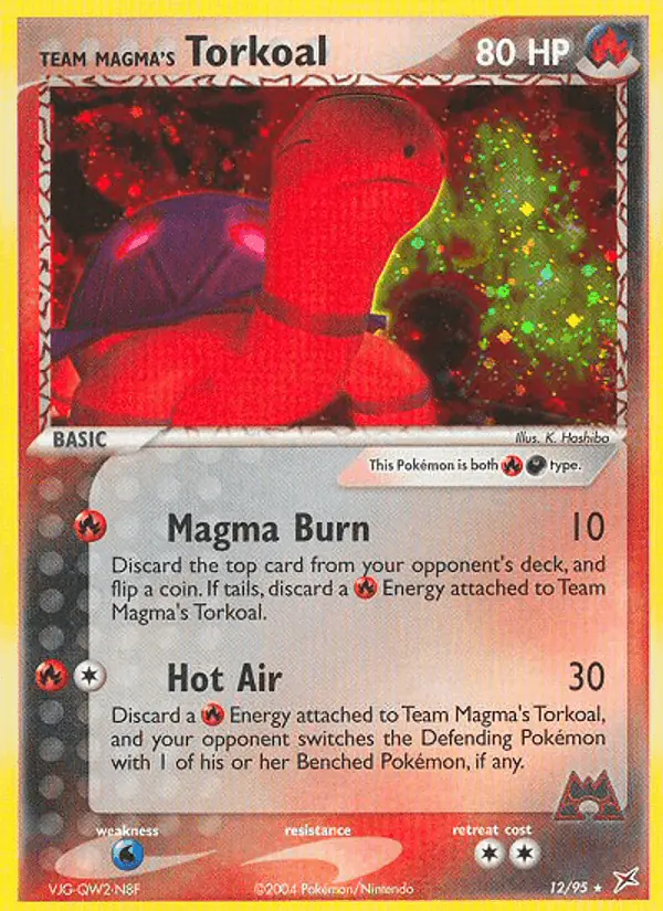 Carta Team Magma's Torkoal 12/95 de Team Magma vs Team Aqua