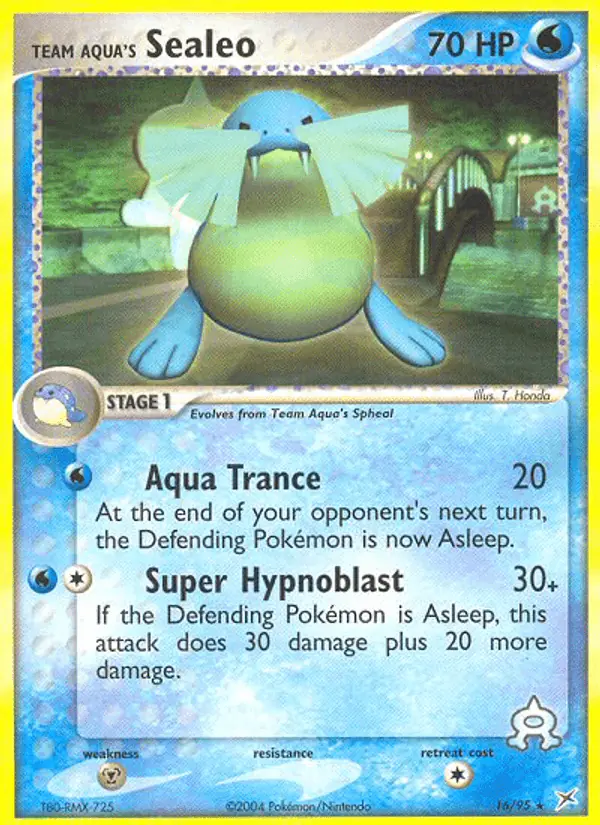 Carta Team Aqua's Sealeo 16/95 de Team Magma vs Team Aqua