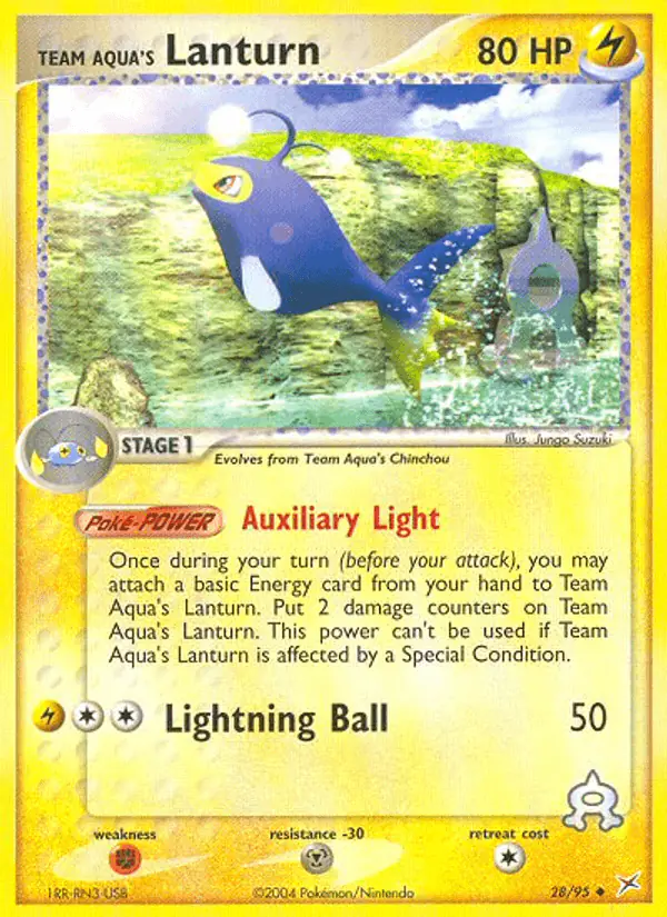 Carta Team Aqua's Lanturn 28/95 de Team Magma vs Team Aqua