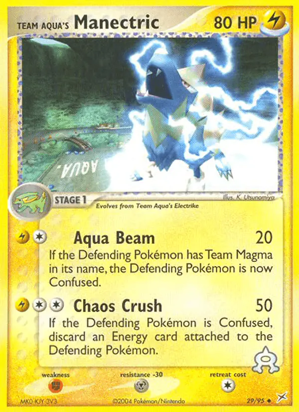 Carta Team Aqua's Manectric 29/95 de Team Magma vs Team Aqua