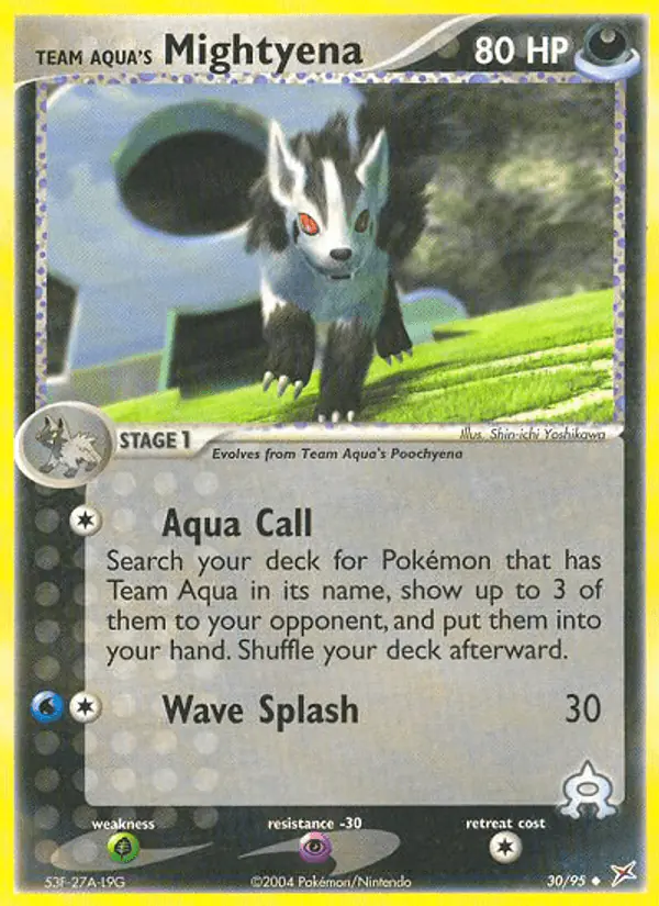 Carta Team Aqua's Mightyena 30/95 de Team Magma vs Team Aqua