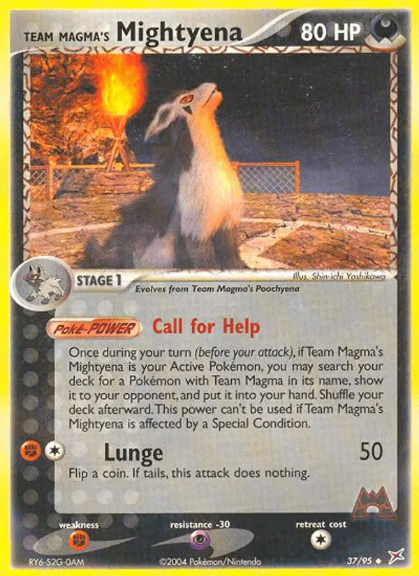 Carta Team Magma's Mightyena 37/95 de Team Magma vs Team Aqua