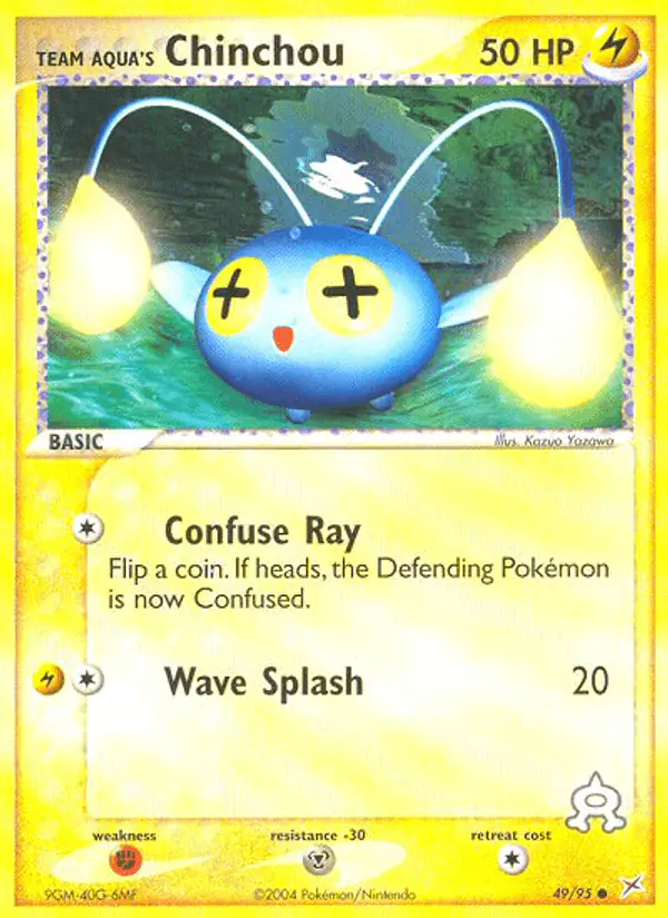 Carta Team Aqua's Chinchou 49/95 de Team Magma vs Team Aqua