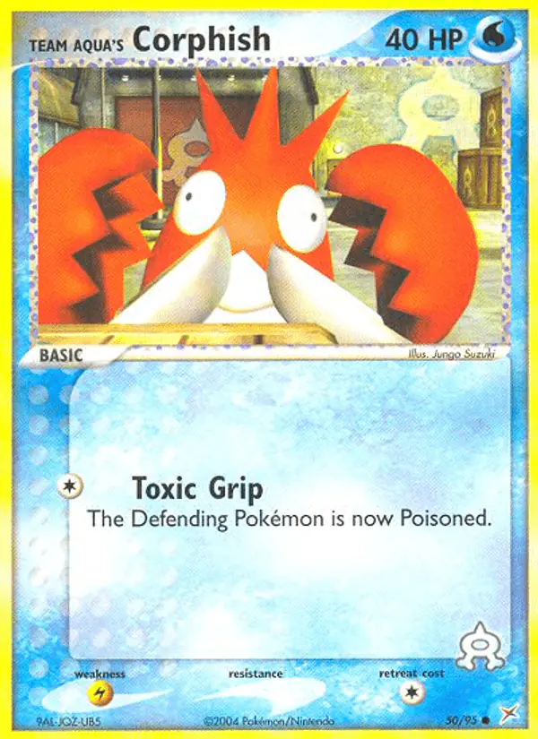 Carta Team Aqua's Corphish 50/95 de Team Magma vs Team Aqua