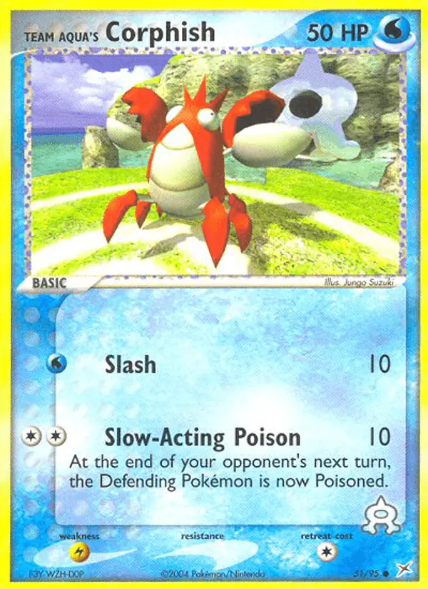 Carta Team Aqua's Corphish 51/95 de Team Magma vs Team Aqua