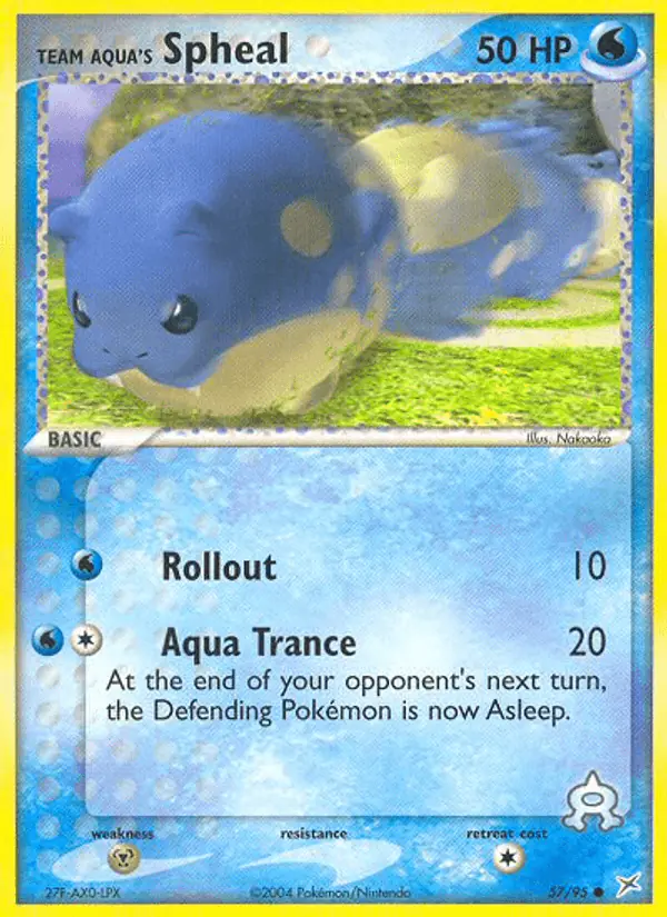 Carta Team Aqua's Spheal 57/95 de Team Magma vs Team Aqua
