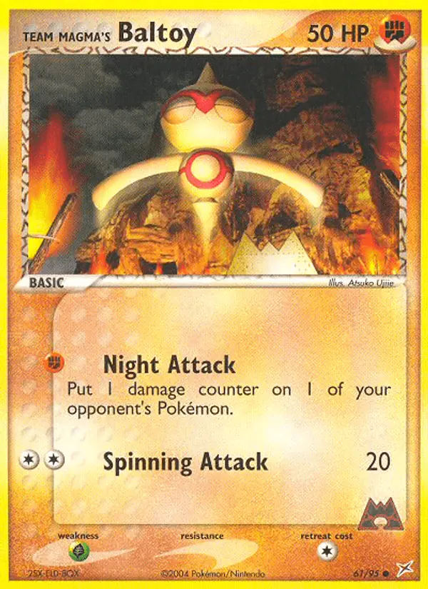 Carta Team Magma's Baltoy 61/95 de Team Magma vs Team Aqua