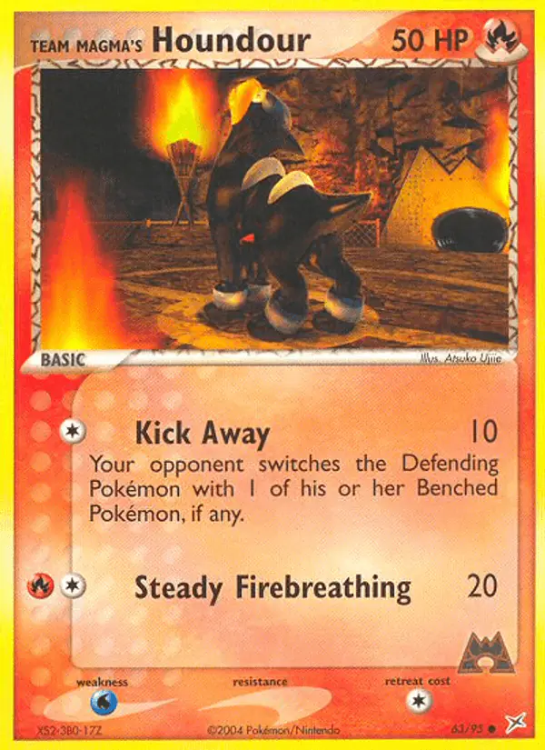 Carta Team Magma's Houndour 63/95 de Team Magma vs Team Aqua