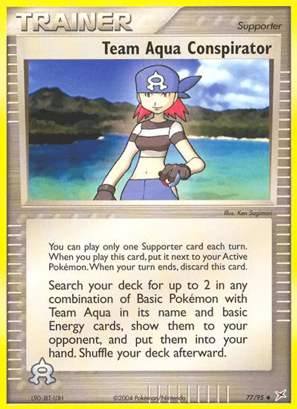 Carta Team Aqua Conspirator 77/95 de Team Magma vs Team Aqua