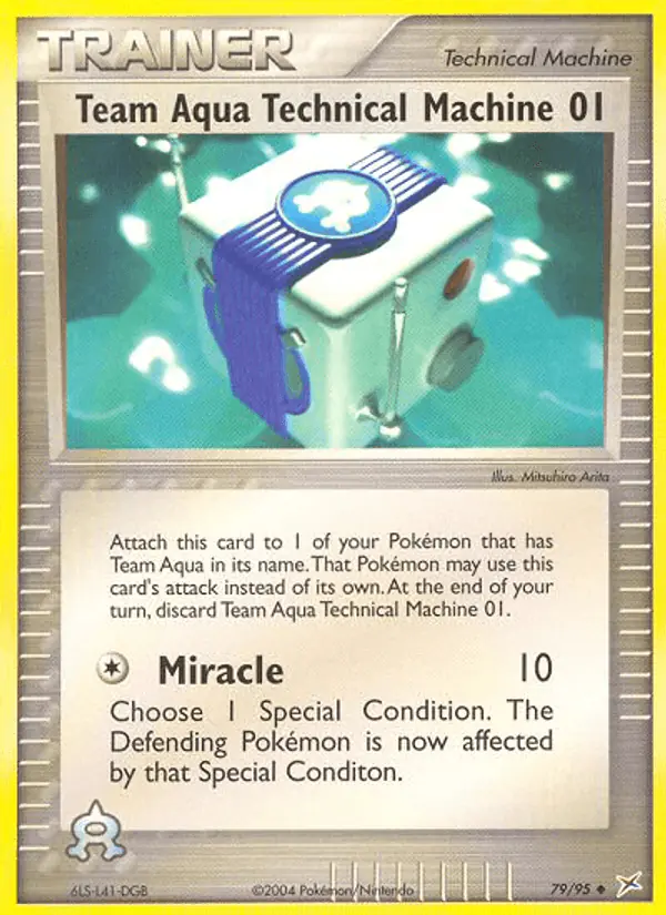 Carta Team Aqua Technical Machine 01 79/95 de Team Magma vs Team Aqua