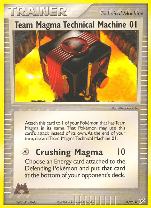 Carta Team Magma Technical Machine 01 84/95 de Team Magma vs Team Aqua