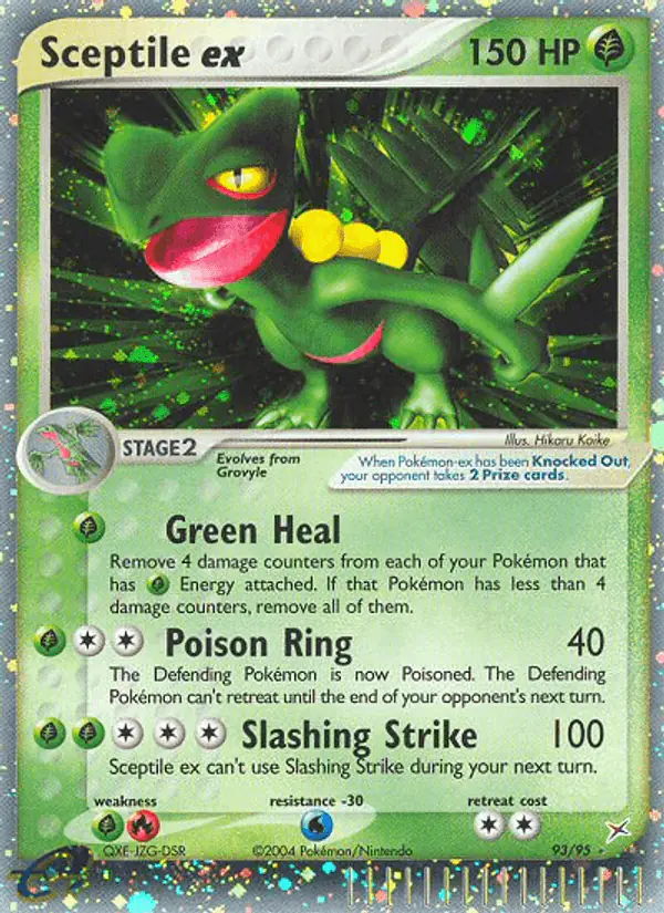 Carta Sceptile ex 93/95 de Team Magma vs Team Aqua