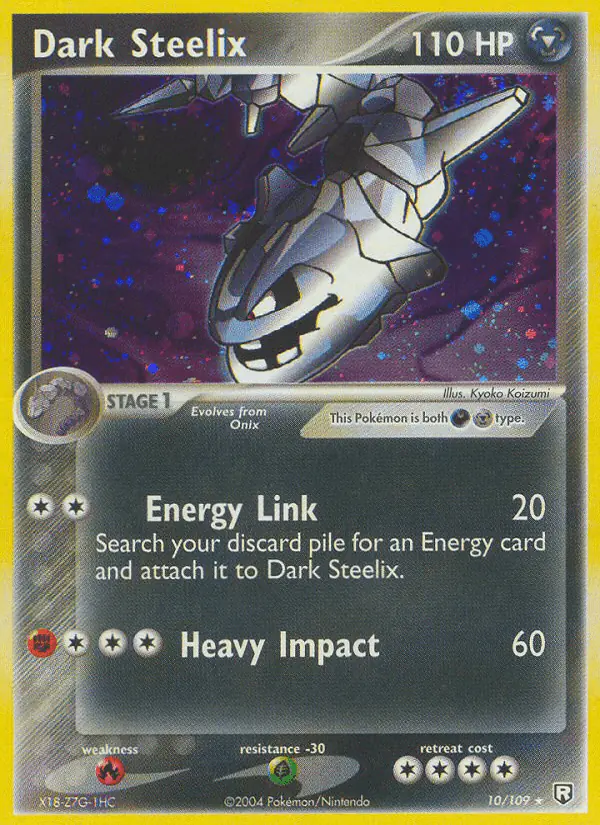 Carta Dark Steelix 10/109 de Team Rocket Returns