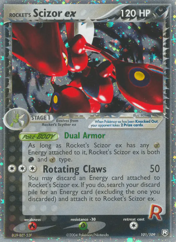 Carta Rocket's Scizor ex 101/109 de Team Rocket Returns