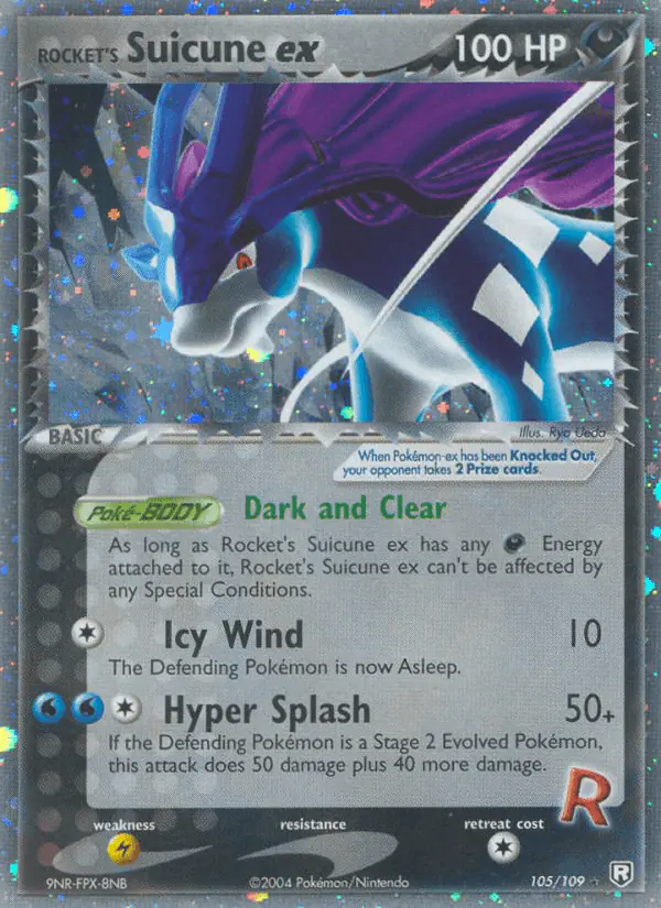Carta Rocket's Suicune ex 105/109 de Team Rocket Returns