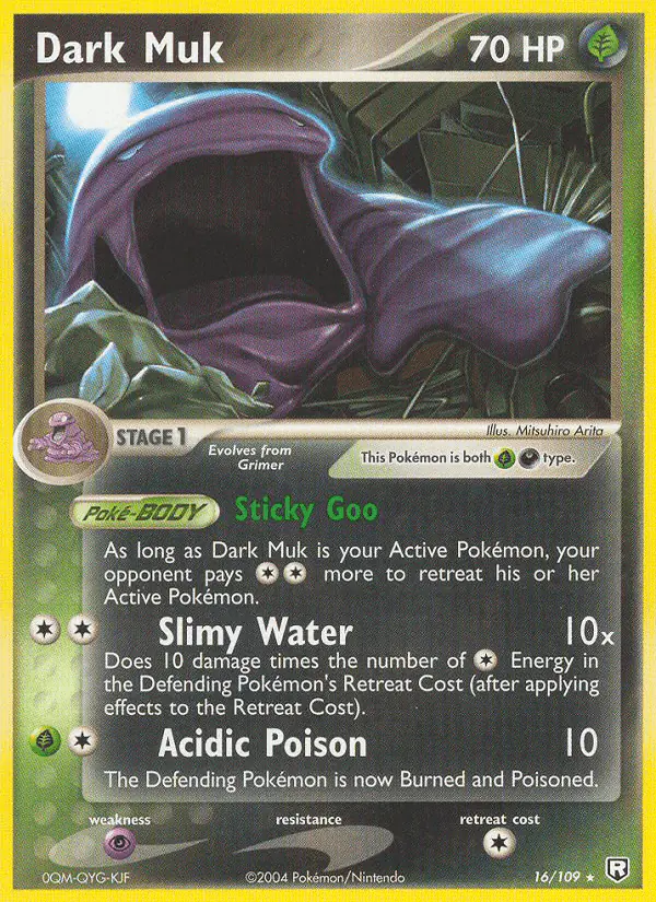 Carta Dark Muk 16/109 de Team Rocket Returns