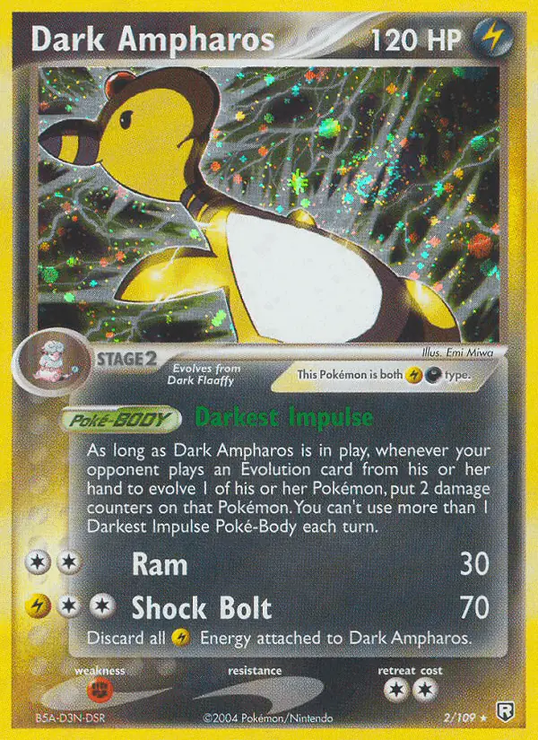 Carta Dark Ampharos 2/109 de Team Rocket Returns