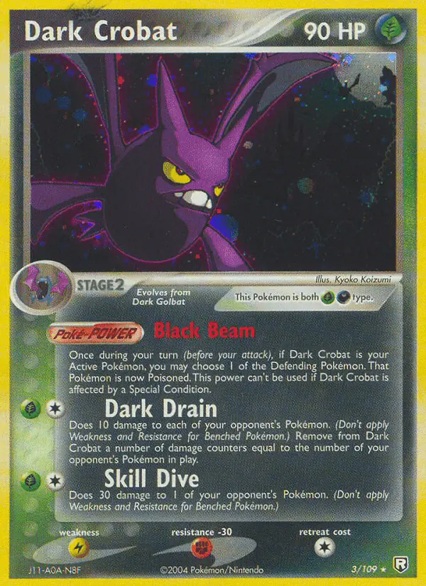 Carta Dark Crobat 3/109 de Team Rocket Returns