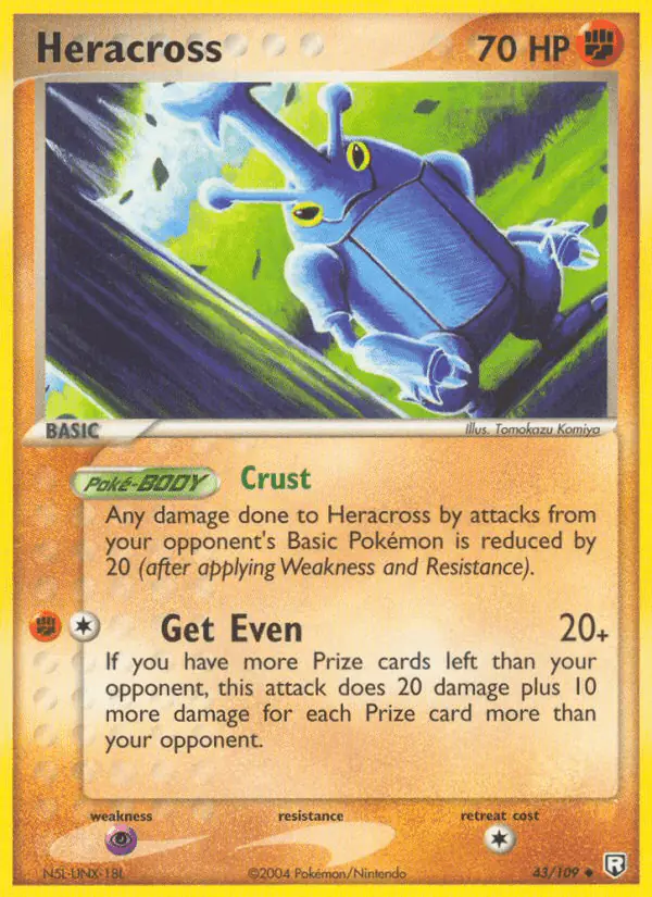 Carta Heracross 43/109 de Team Rocket Returns