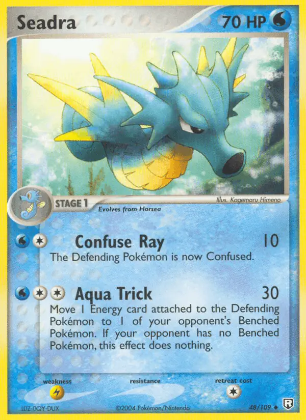 Carta Seadra 48/109 de Team Rocket Returns