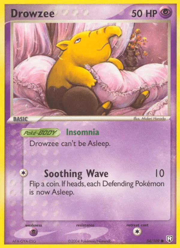 Carta Drowzee 54/109 de Team Rocket Returns