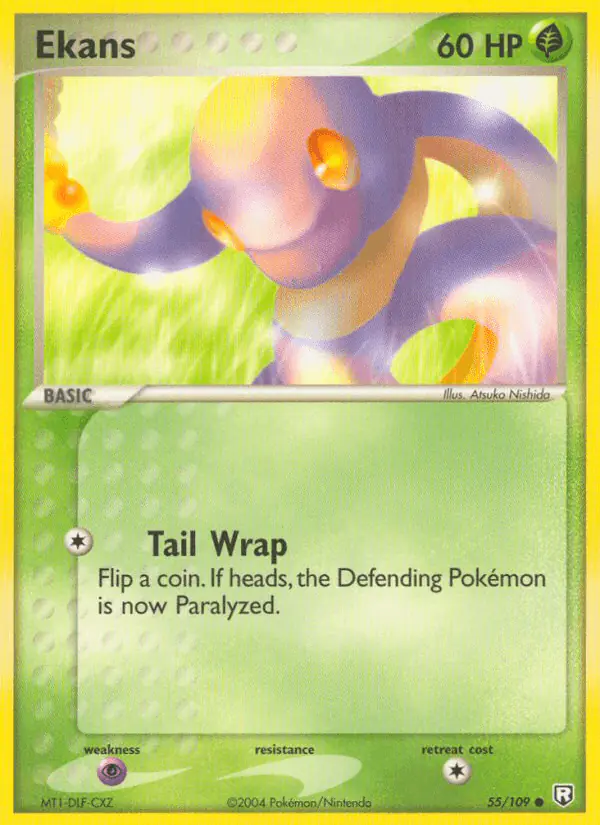 Carta Ekans 55/109 de Team Rocket Returns