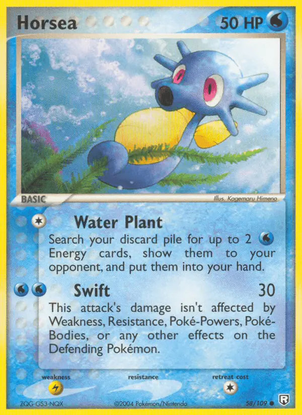 Carta Horsea 58/109 de Team Rocket Returns