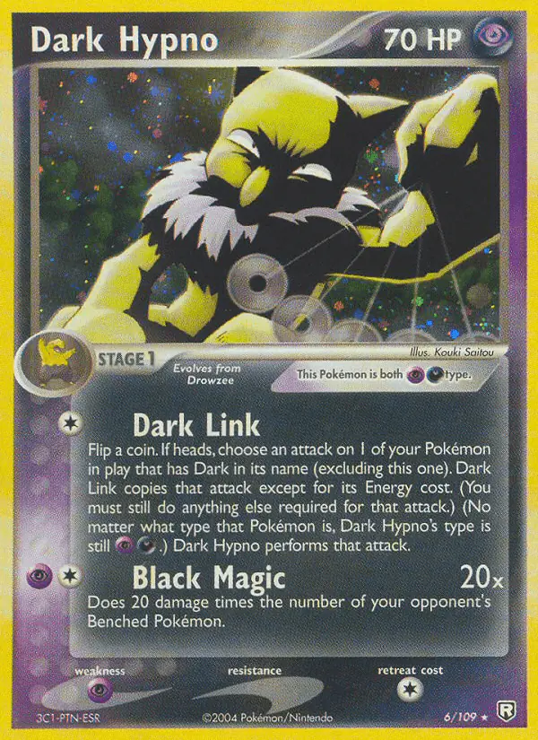 Carta Dark Hypno 6/109 de Team Rocket Returns