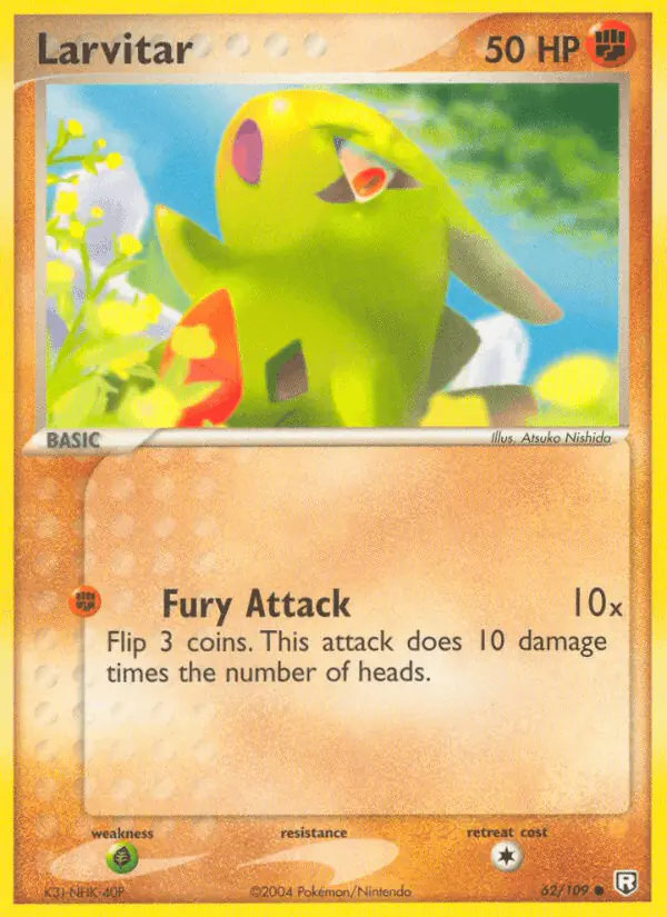 Carta Larvitar 62/109 de Team Rocket Returns
