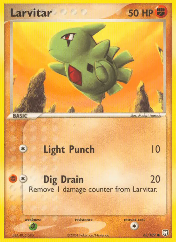 Carta Larvitar 63/109 de Team Rocket Returns