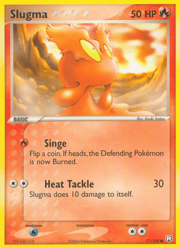 Carta Slugma 77/109 de Team Rocket Returns