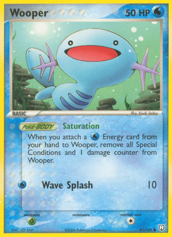 Carta Wooper 81/109 de Team Rocket Returns