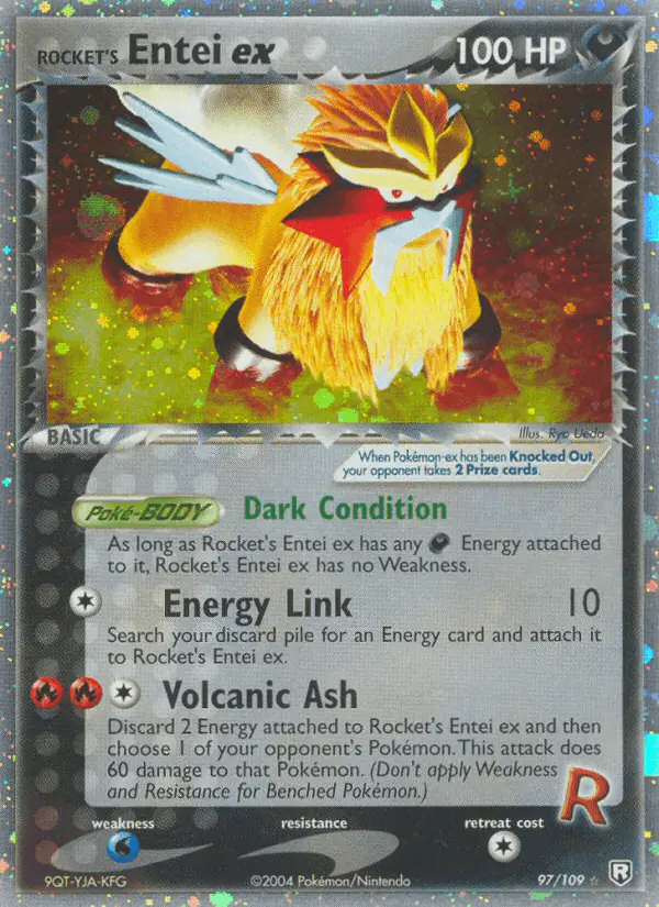 Carta Rocket's Entei ex 97/109 de Team Rocket Returns