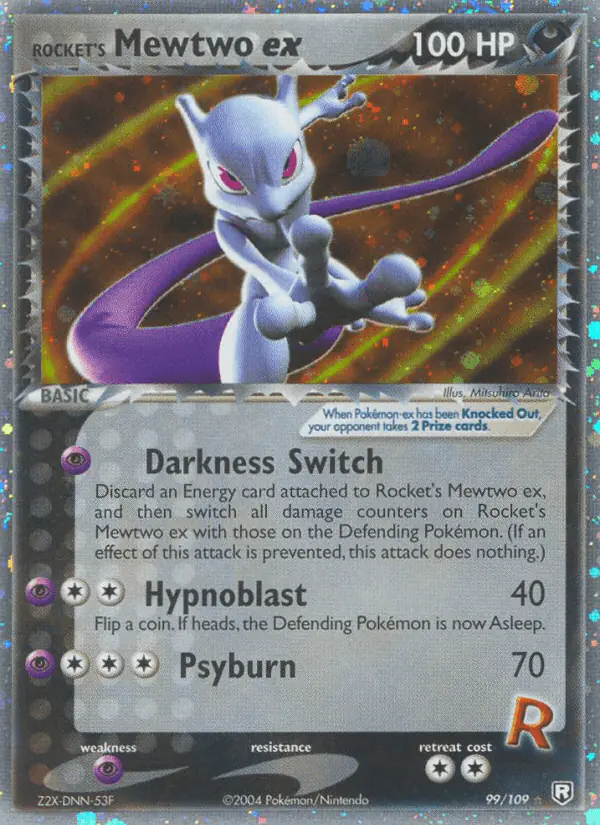 Carta Rocket's Mewtwo ex 99/109 de Team Rocket Returns
