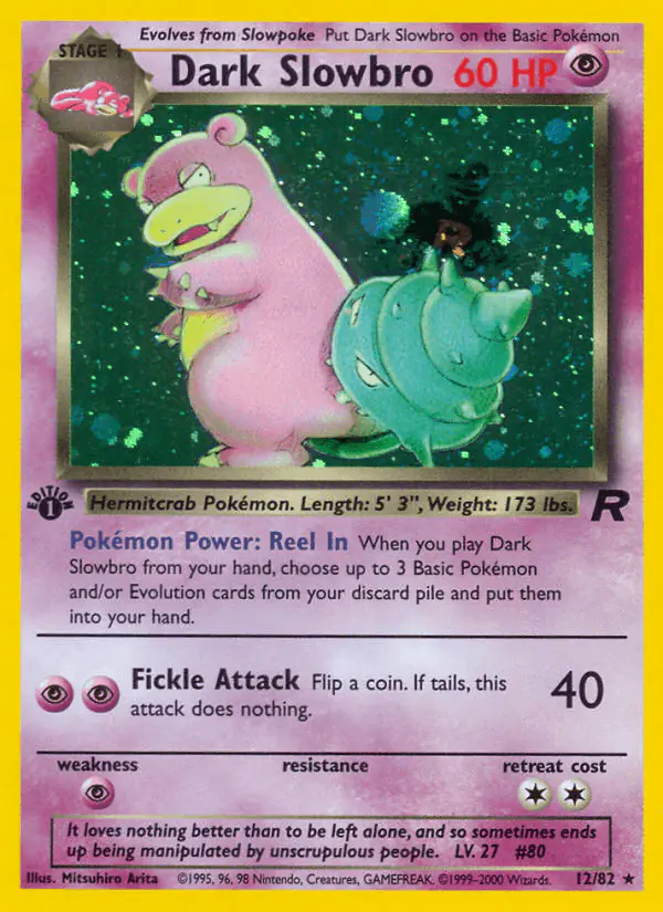 Carta Dark Slowbro 12/82 de Team Rocket