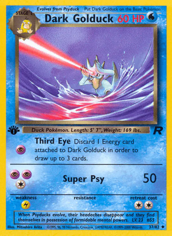 Carta Dark Golduck 37/82 de Team Rocket
