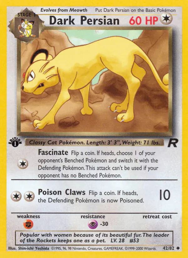 Carta Dark Persian 42/82 de Team Rocket