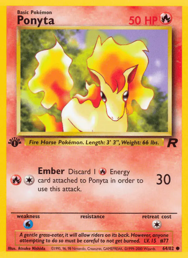 Carta Ponyta 64/82 de Team Rocket