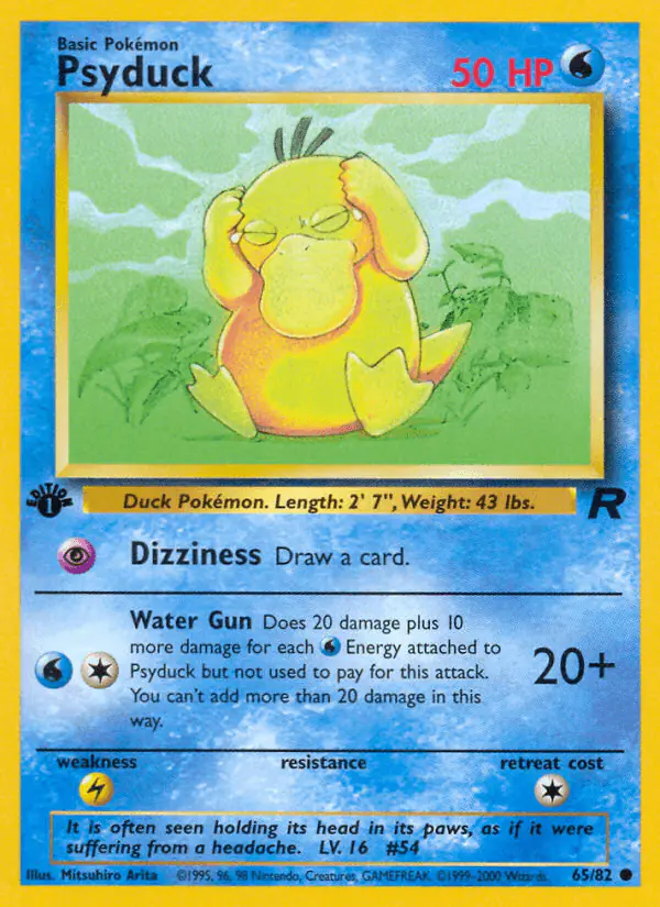 Carta Psyduck 65/82 de Team Rocket