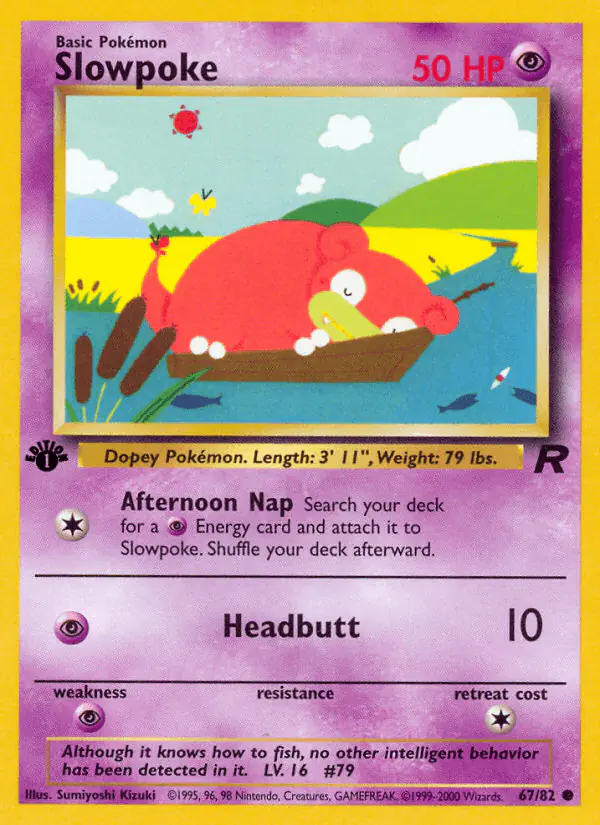 Carta Slowpoke 67/82 de Team Rocket