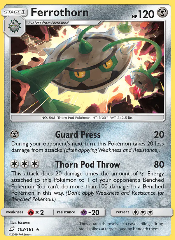 Carta Ferrothorn 103/181 de Team Up