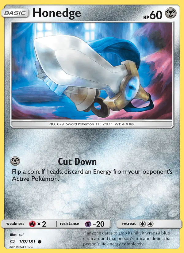 Carta Honedge 107/181 de Team Up
