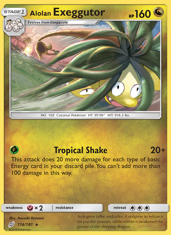 Carta Alolan Exeggutor 114/181 de Team Up