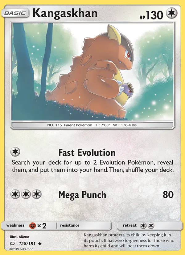 Carta Kangaskhan 128/181 de Team Up