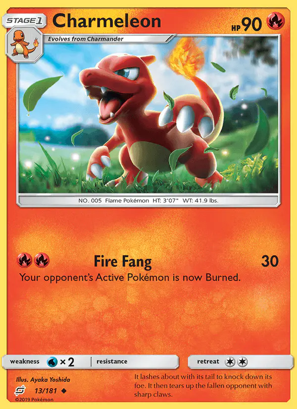 Carta Charmeleon 13/181 de Team Up