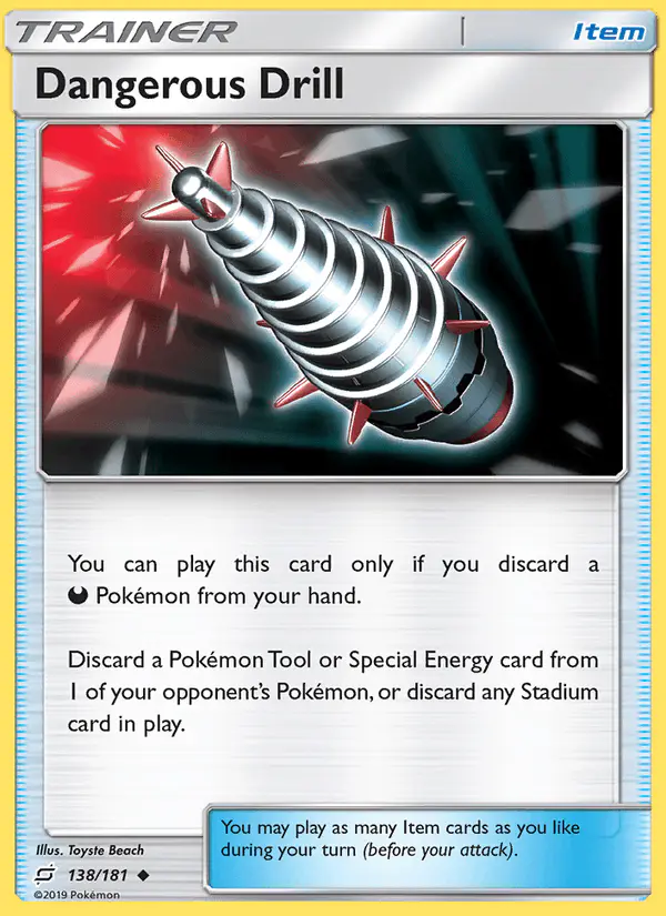 Carta Dangerous Drill 138/181 de Team Up