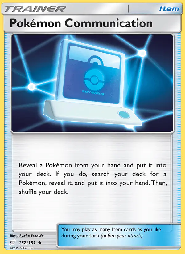 Carta Pokémon Communication 152/181 de Team Up