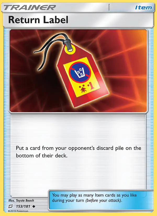 Carta Return Label 153/181 de Team Up