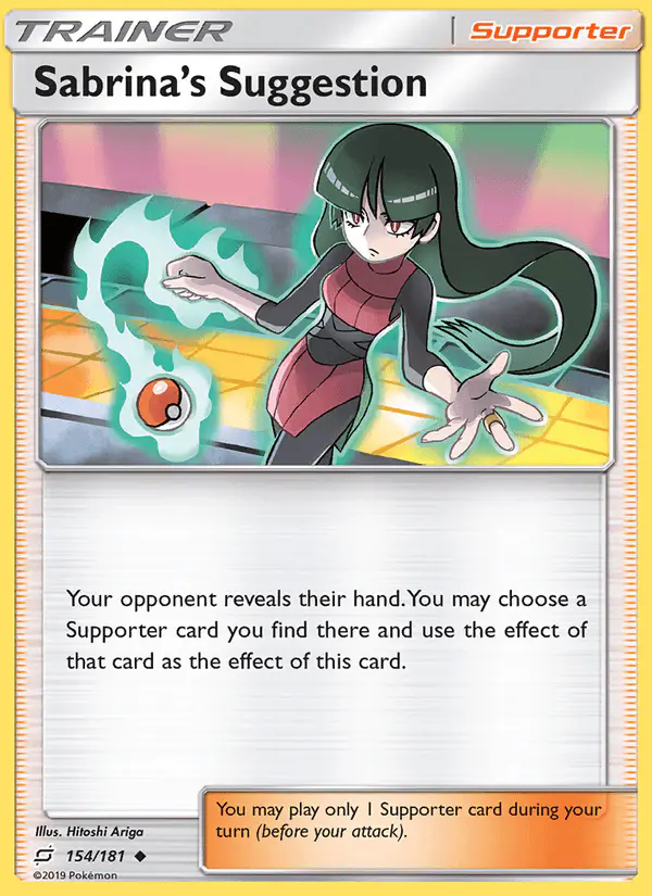 Carta Sabrina’s Suggestion 154/181 de Team Up